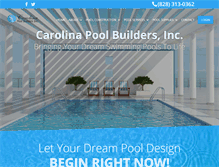 Tablet Screenshot of carolinapoolbuilders.com